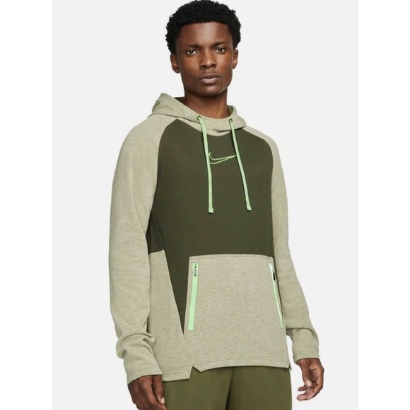 Nike Therma-Fit Training Hoodie Sweatshirt Green Mens Size XL X-Large DD2112-326 - Picture 1 of 6